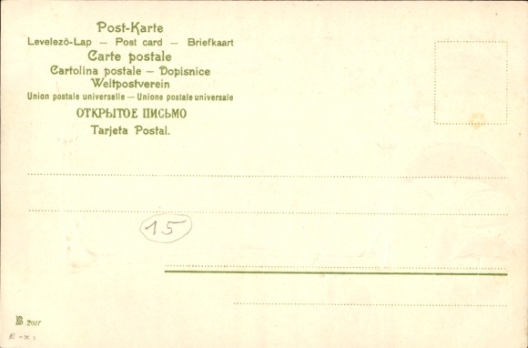 Embossed Passepartout Postcard Hamburg Altona Blankenese, Süllberg, harbor, mushrooms, stars