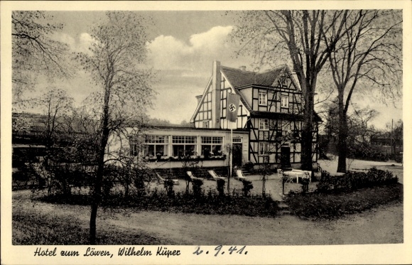 Postcard Marienhagen Wiehl in the Oberbergischer Kreis, Hotel zum Löwen