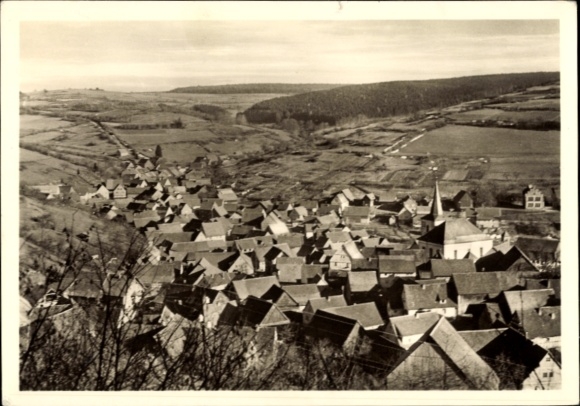 Ak Lohrhaupten Flörsbachtal im Spessart, Panorama