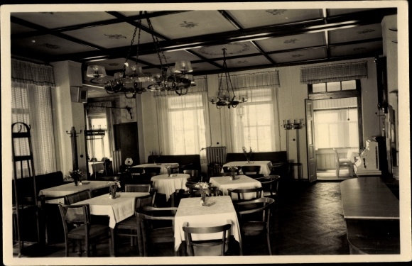 Ak Kipsdorf Altenberg in het Saksische Ertsgebergte, HO Hotel Erzgebirgsbaude, restaurant