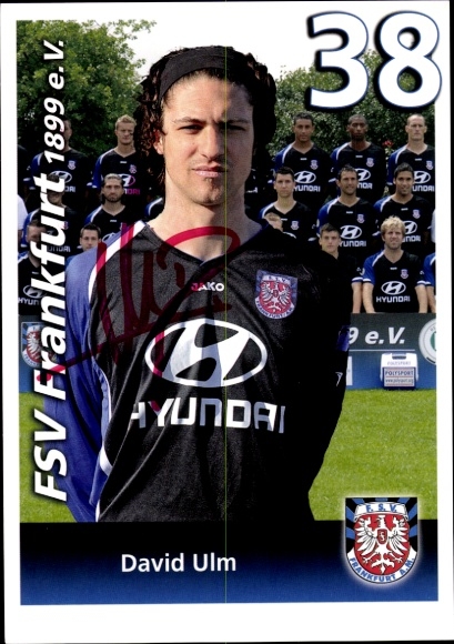 Autogrammkarte Fußballer David Ulm, FSV Frankfurt, Autogramm