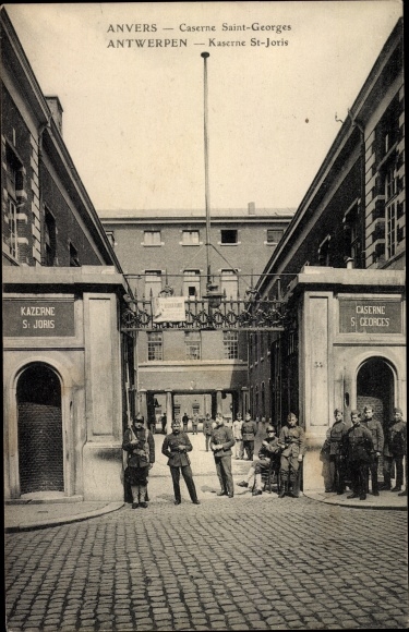 Postcard Anvers Antwerp Flanders, Kaserne St Joris