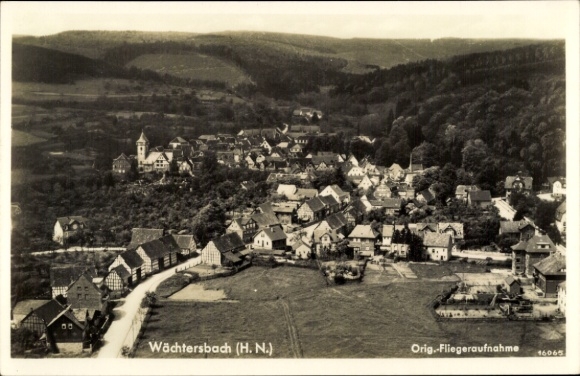 Postcard Wächtersbach in Hesse, general view, aerial photograph