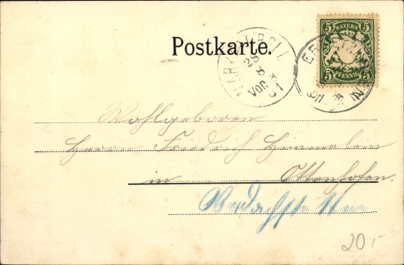 Postcard Pfaffenhofen Burgbernheim Middle Franconia, general view, Margrave Alexander Brunnen, inn