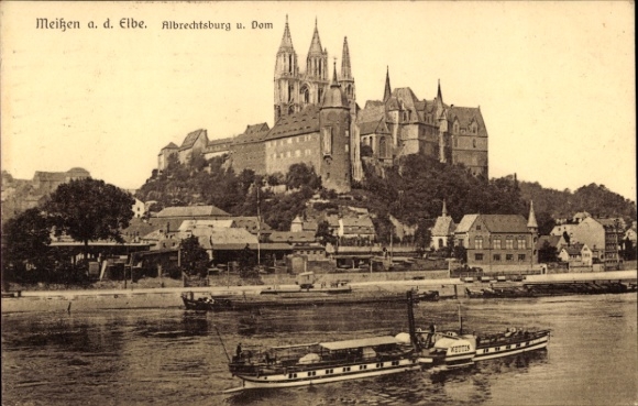KP Meissen na Łabie, Albrechtsburg, Katedra, Łaba, parowiec
