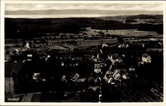 Postcard Ittendorf Markdorf Bodenseekreis Baden, aerial photograph