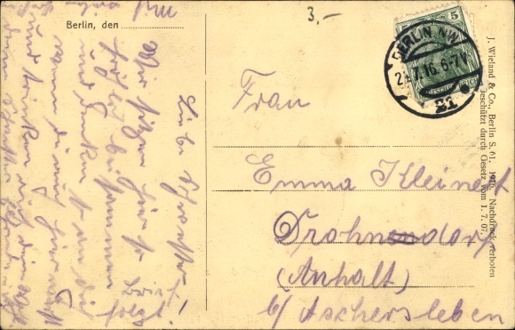 Postcard Berlin Tiergarten, Potsdamer Platz, German Coffee House Fatherland