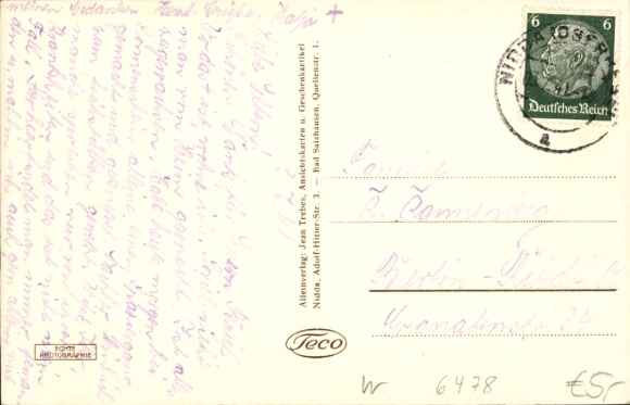 Postcard Bad Salzhausen Nidda in Hesse, merchant's rest home