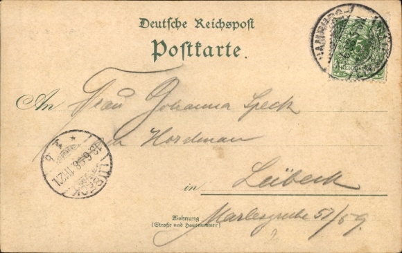 Chromo-Litho Hamburg Eimsbüttel, Lappenberg-Allee, Christ Church, parks, Eppendorfer Weg