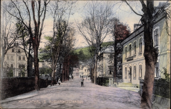 Ansichtkaart Klingenthal in Vogtland Saksen, Auerbacher Straße