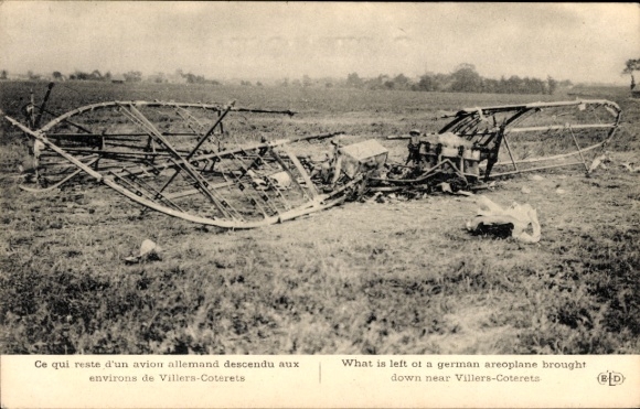 KP Villers-Cotterêts Aisne, zniszczył niemieckie samoloty