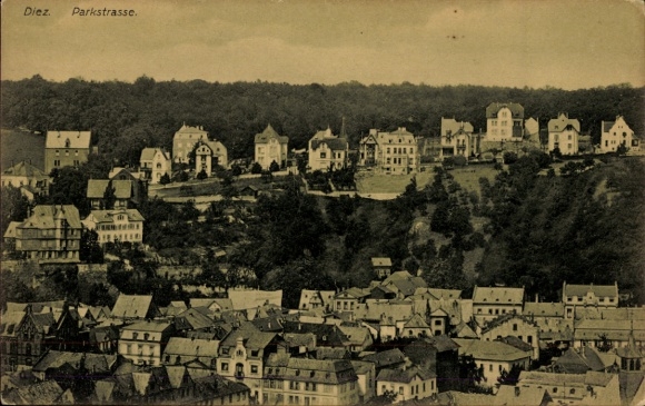Ak Diez an der Lahn, Parkstraße, Panorama