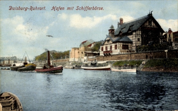 KP Ruhrort Duisburg w Zagłębiu Ruhry, port z wymianą statków
