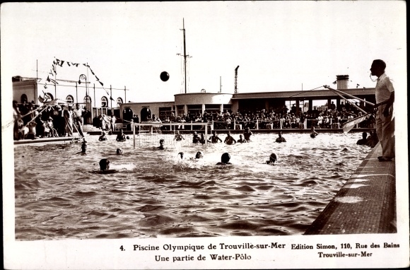 Postcard Trouville sur Mer Calvados, Olympic Pool, Water Polo