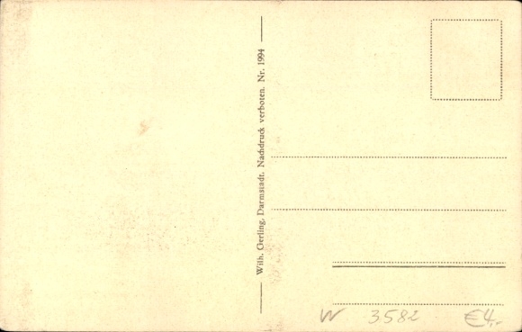 Postcard Felsberg in the Odenwald Hesse, ship, tower, saying, sea of rocks