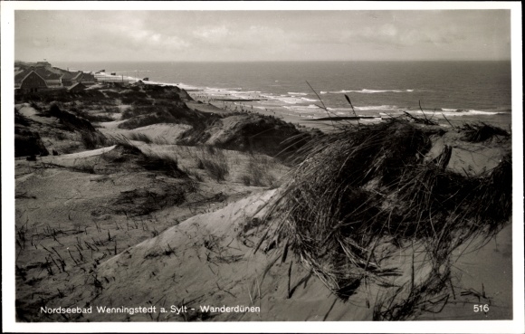PC Wenningstedt Braderup on Sylt, view from the shifting dunes