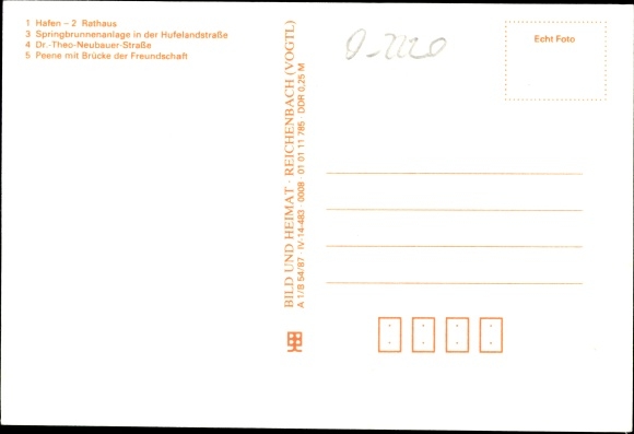 Ak Wolgast w Meklemburgii-Pomorzu Przednim, port, ratusz, fontanna, Peene, most