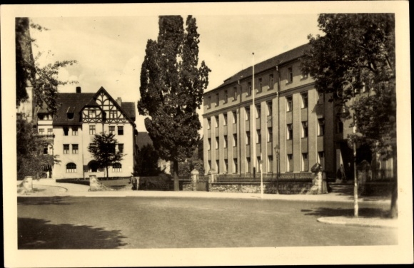 Postcard Bernburg on the Saale Salzlandkreis, building, square