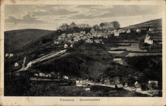 Postcard Freusburg Kirchen an der Sieg, general view