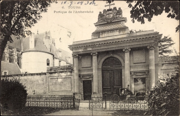 CPA Tours Indre et Loire, Portique de l'Archevéché