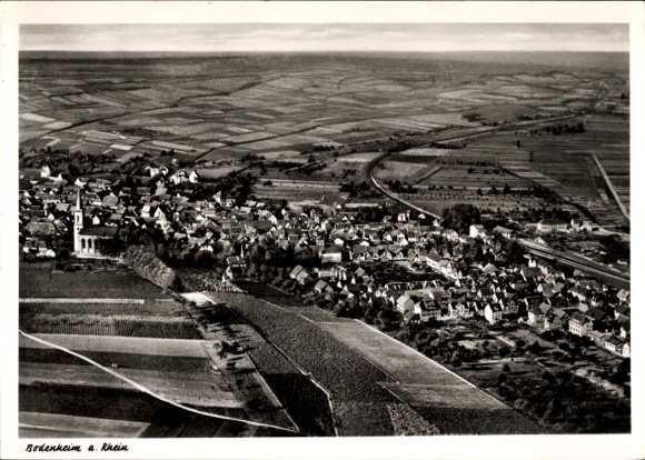 Postcard Bodenheim in Rheinhessen, aerial photograph