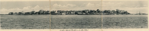 Klapp Ak Maasholm in Sleeswijk-Holstein, panorama van de stad