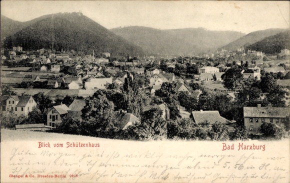 Ak Bad Harzburg am Harz, Blick vom Schützenhaus