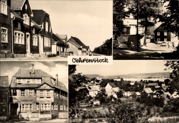 Ak Oehrenstock Langewiesen Ilmenau in Thüringen, Ilmenauer Straße, Dorfplatz, Gasthaus Zur Linde