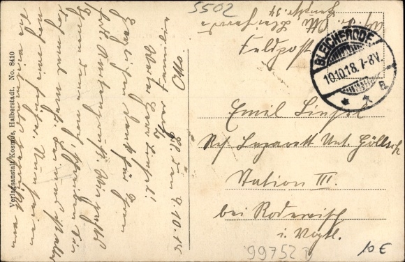 Postcard Bleicherode in the district of Nordhausen, lot at the ornamental fountain, old town