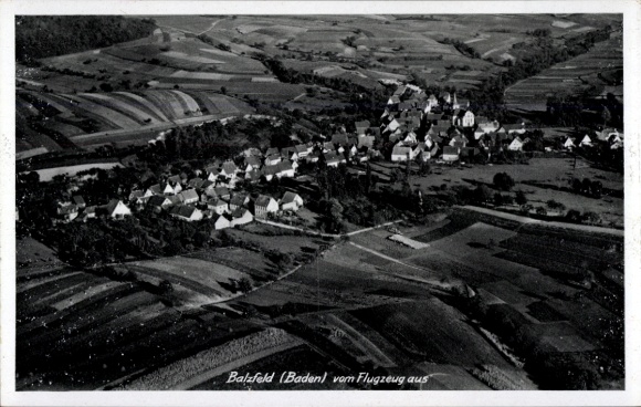 Postcard Balzfeld Dielheim in Baden Württemberg, aerial photograph