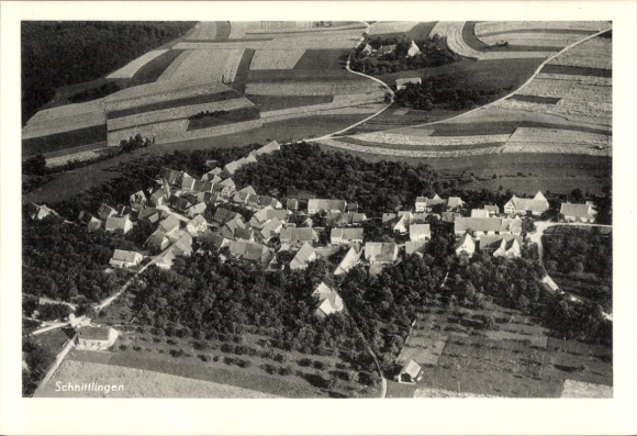 Ak Schnittlingen Böhmenkirch in Württemberg, Fliegeraufnahme