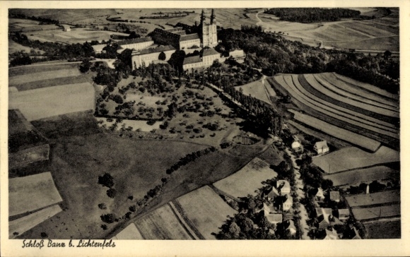Postcard Bad Staffelstein am Main Upper Franconia, Banz Castle, aerial photograph