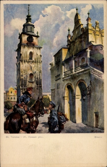 KP artystyczna St. Tondos u Kossak, W., Kraków Polska, Bracia