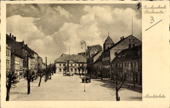 Ak Reichenbach in der Oberlausitz, Marktplatz