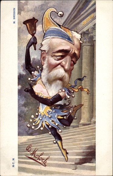 Artist PC Moloch, B., Henri Brisson, Prime Minister of France, caricature, court jester