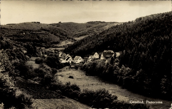 Postcard Gemünd Schleiden in the Eifel, Panorama