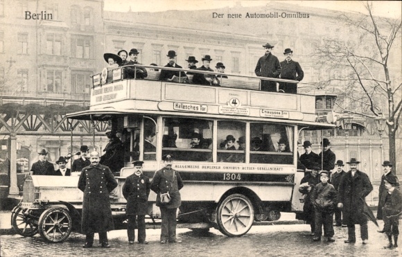 Ak Berlin, Neuer Automobil-Omnibus