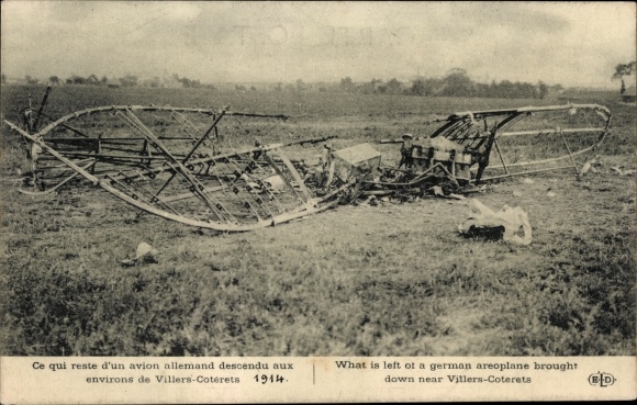 PC Villers-Cotterêts Aisne, destroyed German aircraft