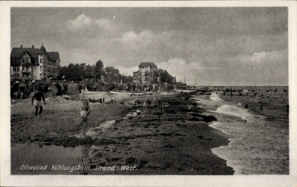 Ak Ostseebad Kühlungsborn, Ostseebad  Strand West, Küste, Badende