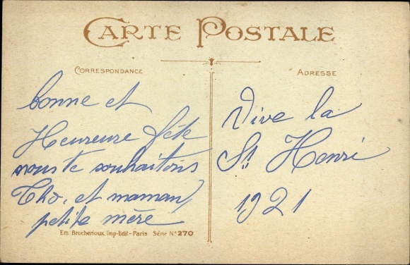 Artist Postcard Nos Dict on, man holding baby