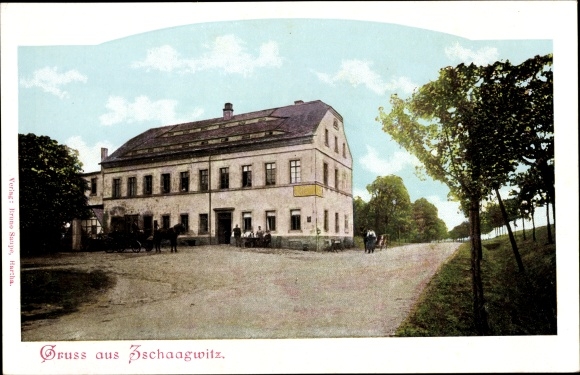 Ak Zschaagwitz Seelitz in Mittelsachsen, Gasthof