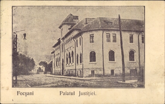 Postcard Focșani Facsani Fokschan Romania, Palace of Justice