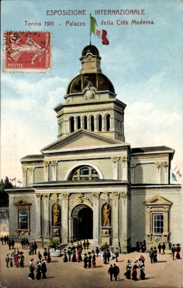 Postcard Torino Turin Piemonte, Esposizione Internazionale, Palazzo della Citta Moderna