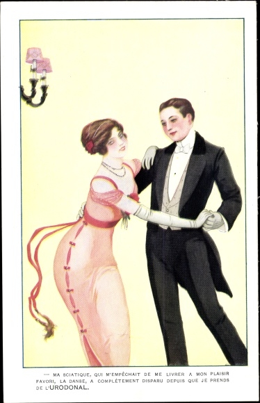 Artist Postcard My Sciatica, which prevented me from indulging in my pleasure, Urodonal