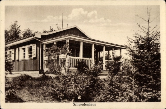 Postcard Chorin in der Mark, convalescent home Haus Chorin, Swedish house