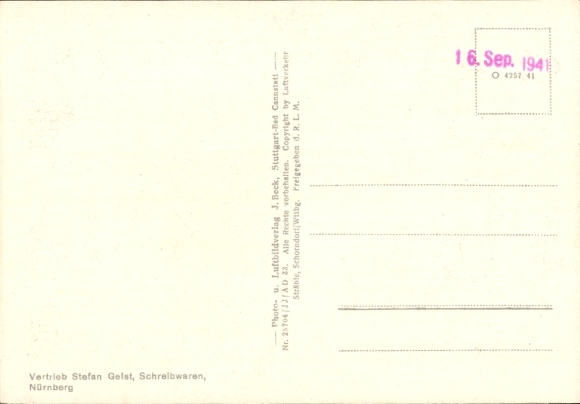Postcard Nuremberg in Middle Franconia, Zeppelinwiese, aerial photograph