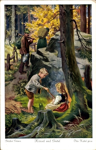 Artist Postcard Kubel, Otto, Hansel and Gretel, Brothers Grimm, Fairy Tales