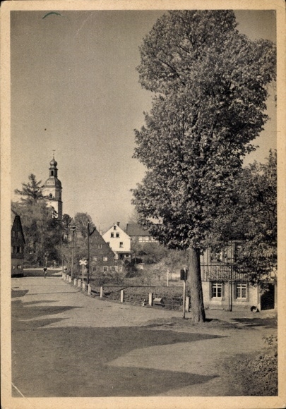 KP Pretzschendorf Klingenberg w Rudawach, wieś lipa, kościół
