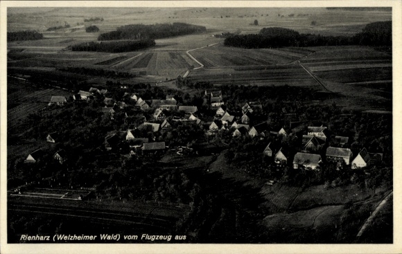 Postcard Rienharz Pfahlbronn Alfdorf in Württemberg, aerial photograph