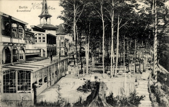 Ak Ostseebad Sellin op Rügen, strandhotel